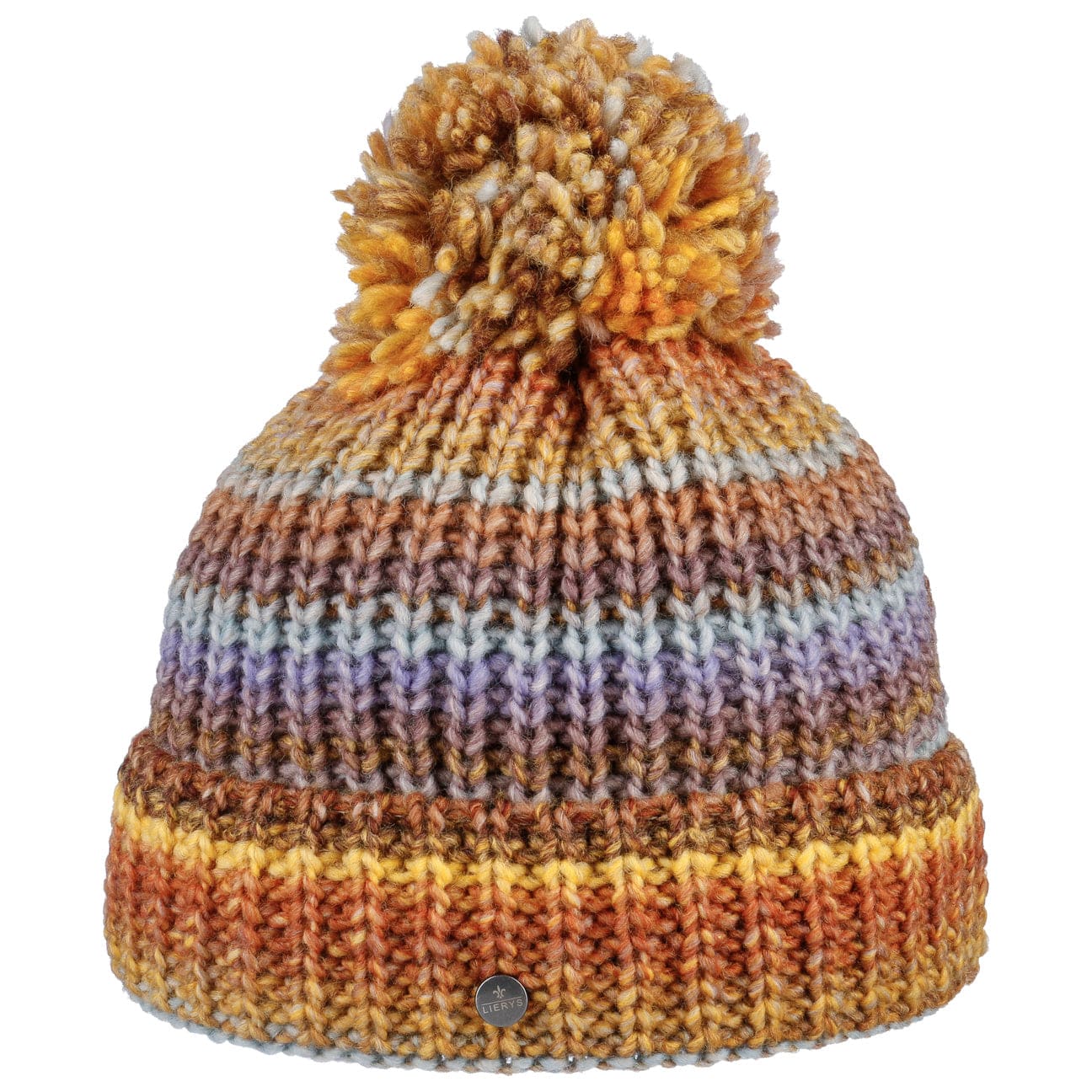 Lierys Finja Bobble Hat - Warm Winter Knit Beanie for Women & Men - Cozy Cable Knit Pom Pom Hat for Cold Weather - Perfect for Skiing, Snowboarding & Outdoor Activities