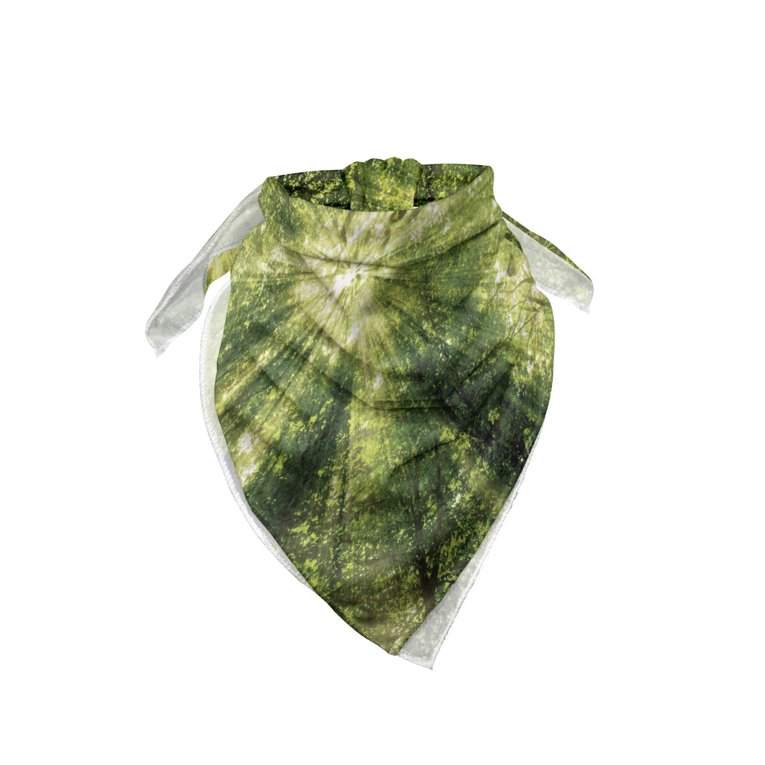 Ambesonne Forest Green Bandana Scarf - Stylish Dark Green Floral Print for Women | Perfect for Spring Brunches, Outdoor Adventures & Sun Protection
