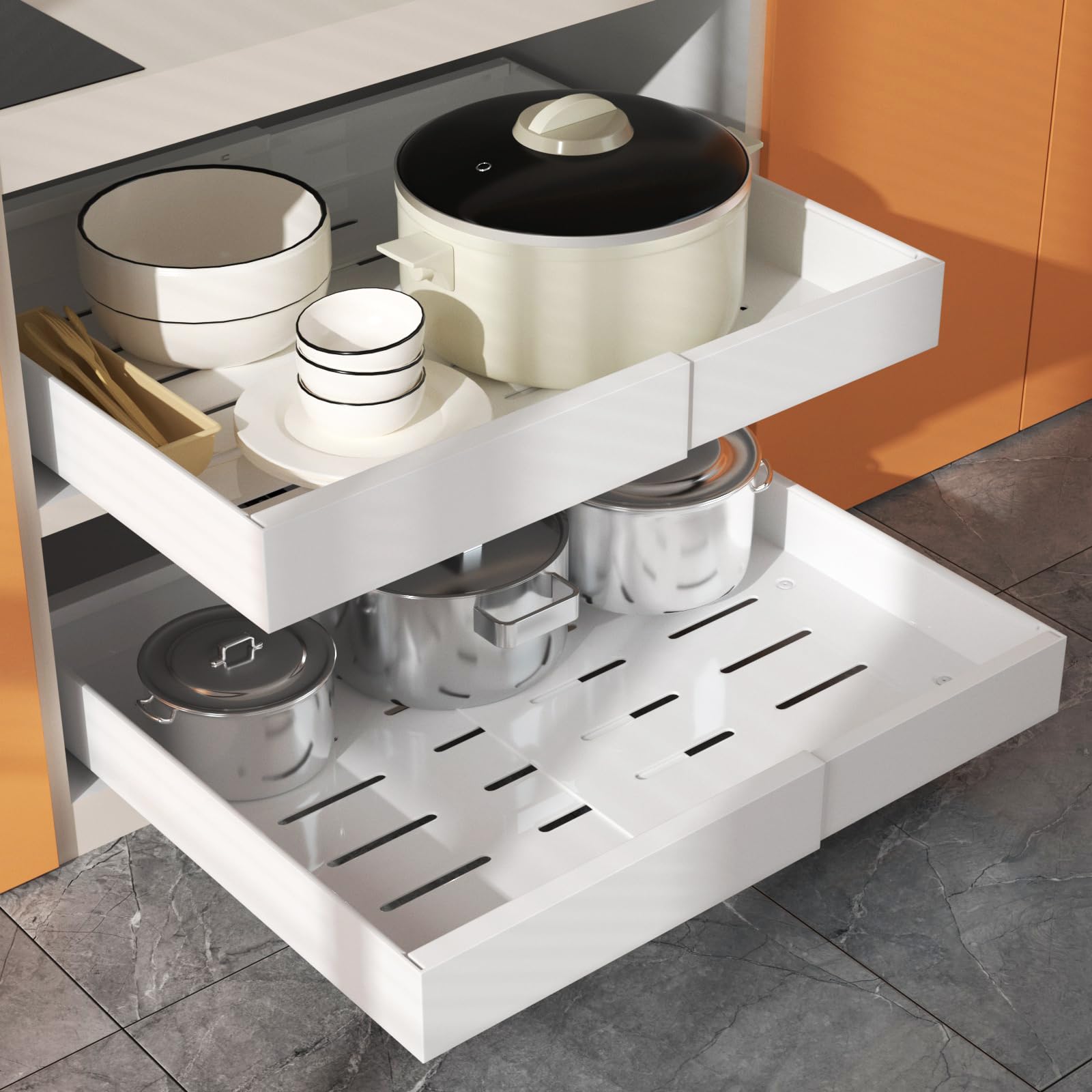 2 Pack Expandable Pull Out Cabinet Organizer (12.6