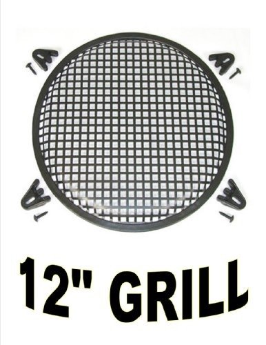 12 Inch Waffle Speaker Subwoofer with Metal Grills, Clips & Screws - High Power Bass for DJ, Car Audio & Home Theater Systems - Perfect for Parties, Music Lovers & Audio Enthusiasts