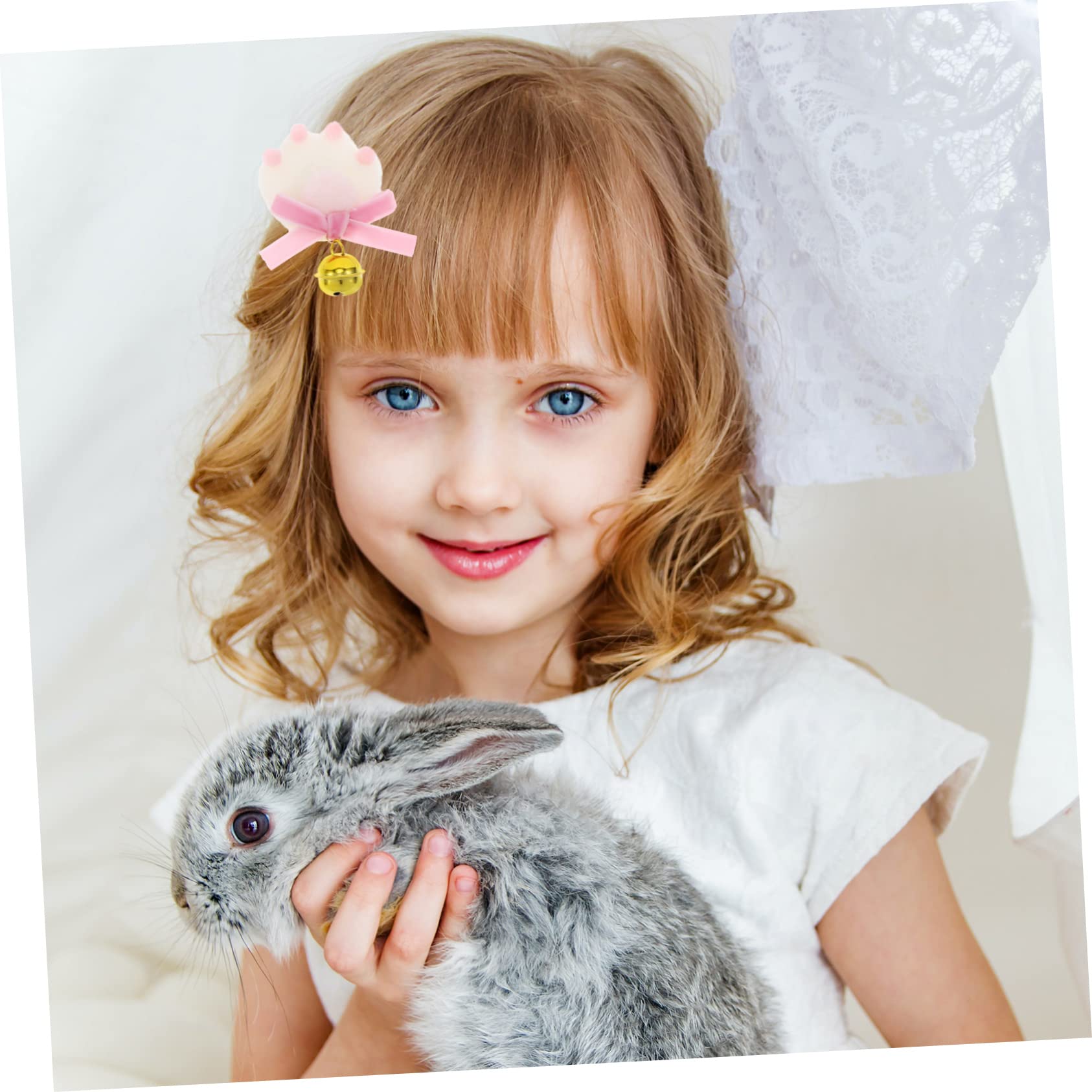 BIUDECO Girls Hair Clips - Cute Cat Side Hairpin with Bow and Bell, Fashion Hair Accessories for Kids, Teens, and Women | Perfect for Parties, Weddings, School, and Daily Wear