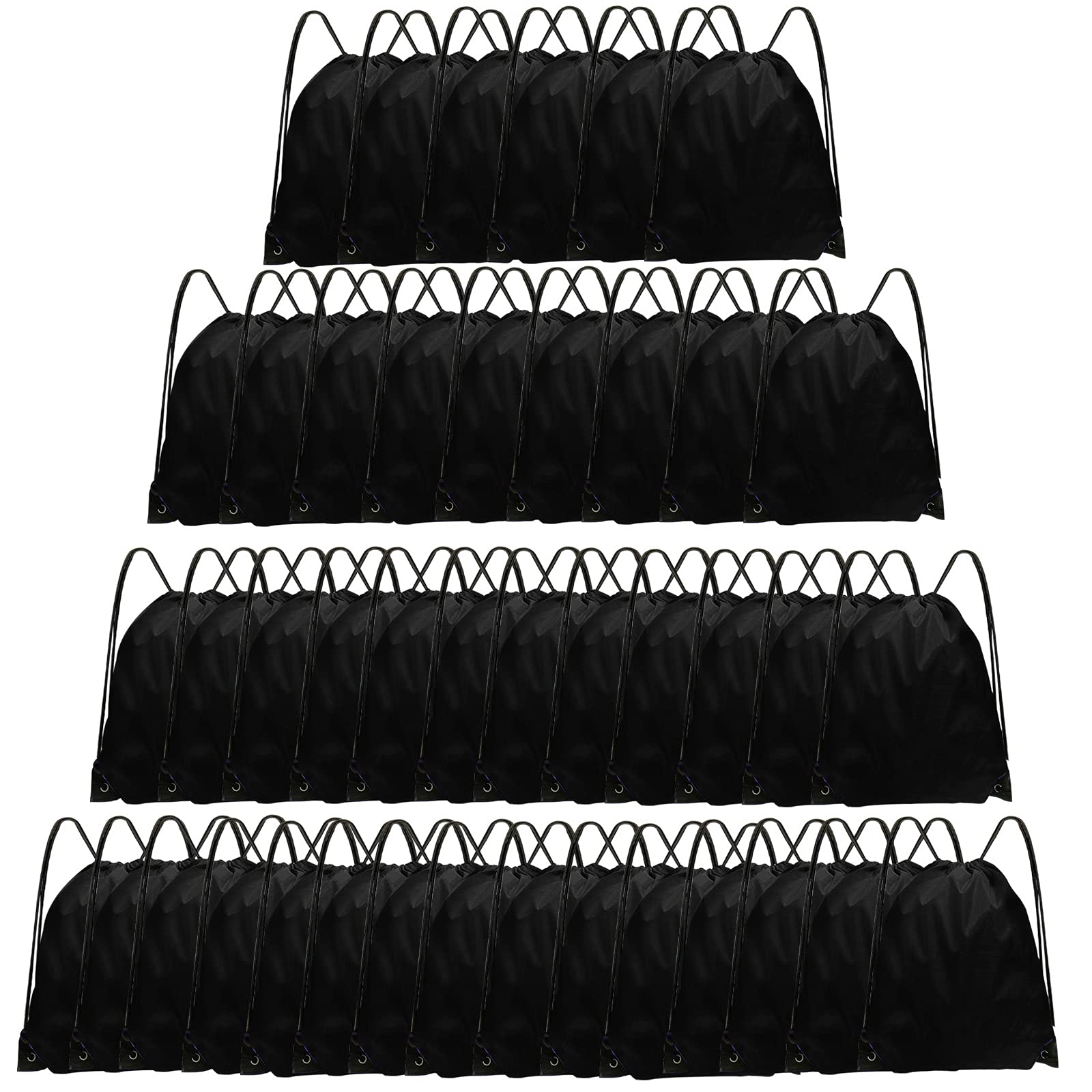 42 Pcs Bulk Drawstring Backpacks - Lightweight Gym Sackpack for Men & Women - Perfect for Sports, Travel, School & Beach Activities