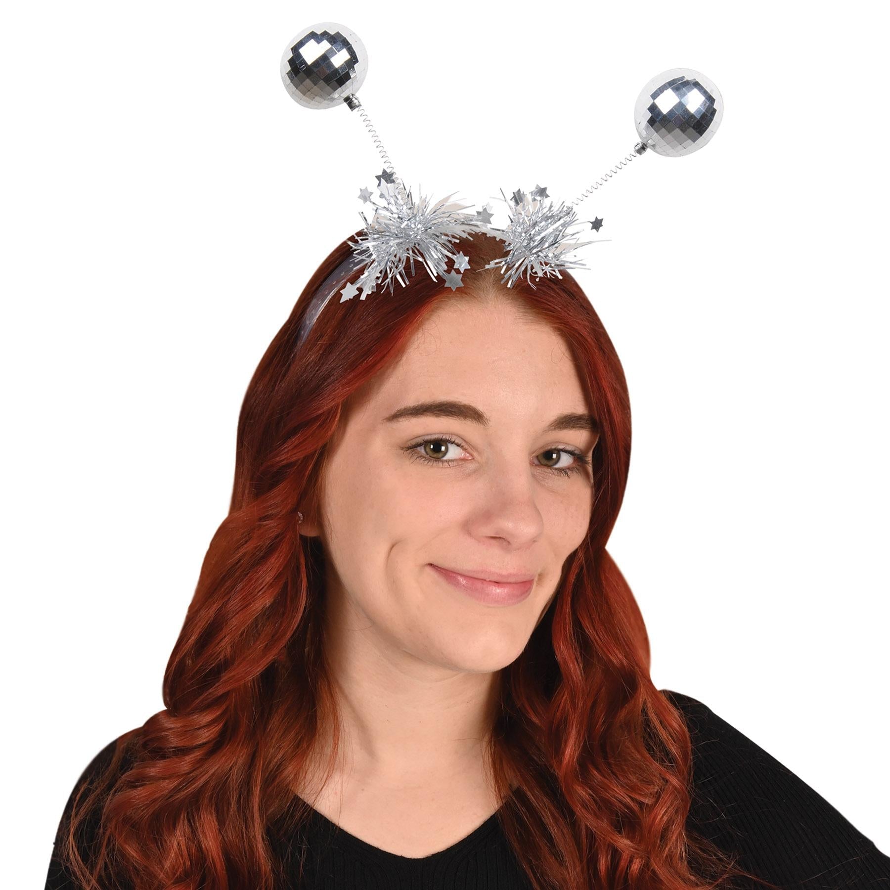 12 Pack Beistle Christmas Silver Ball Boppers - Party Decorations for Holiday Celebrations, New Year's Eve, and Festive Gatherings