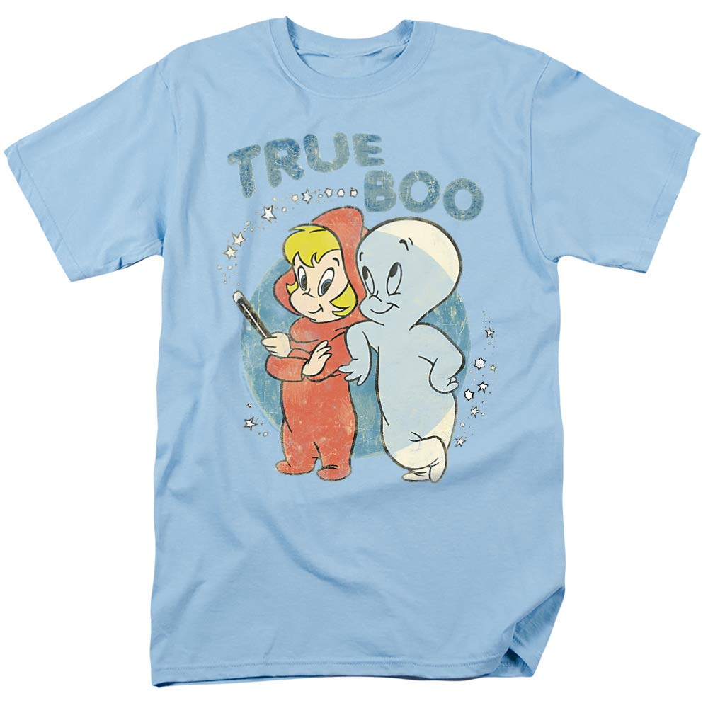 Casper The Friendly Ghost True Boo Unisex Adult T-Shirt | Halloween Costume, Cosplay, Gift for Ghost Fans & Retro Cartoon Lovers