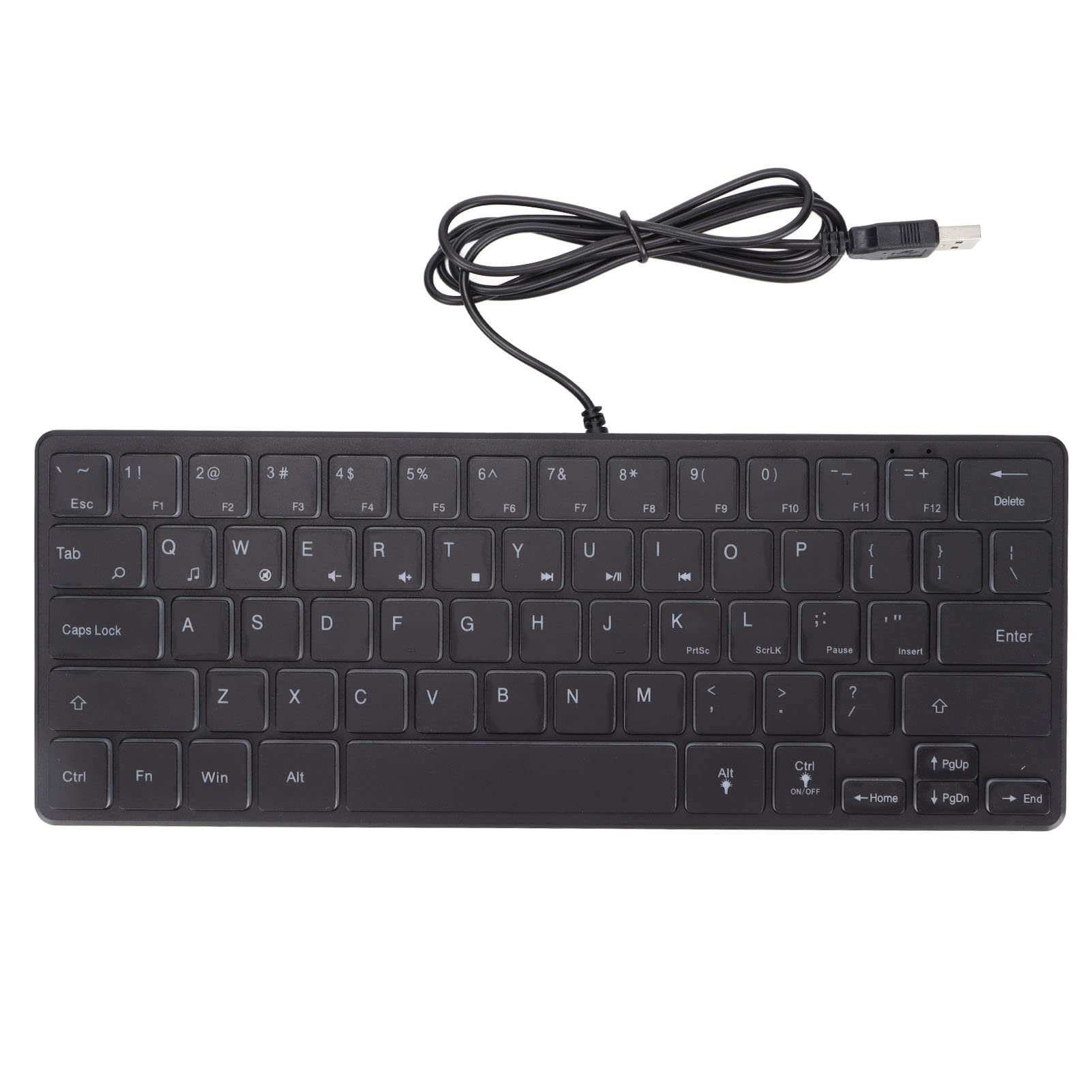 64-Key Wired Mini Gaming Keyboard with RGB Backlight - Compact Mechanical Keyboard for PC, Laptop, Desktop Computer - Perfect for Gaming, Office Work & Typing