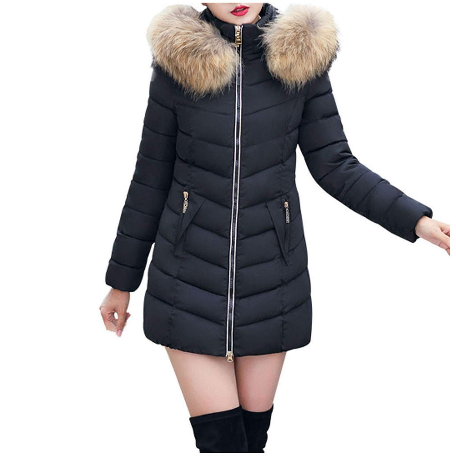 Women's Winter Slim Coat - Thick Warm Overcoat for Casual & Fashion Outfits | Perfect for Cold Weather, Office Wear & Daily Outings