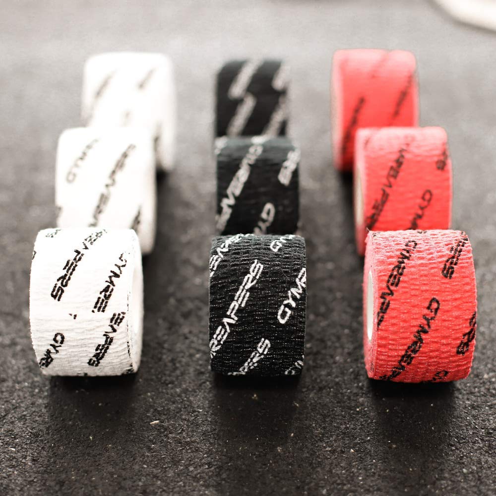 Gymreapers Weightlifting Adhesive Thumb Tape - 3 Rolls, Black | Durable Grip Support for CrossFit, Powerlifting & Weight Training | Protects Against Blisters & Calluses