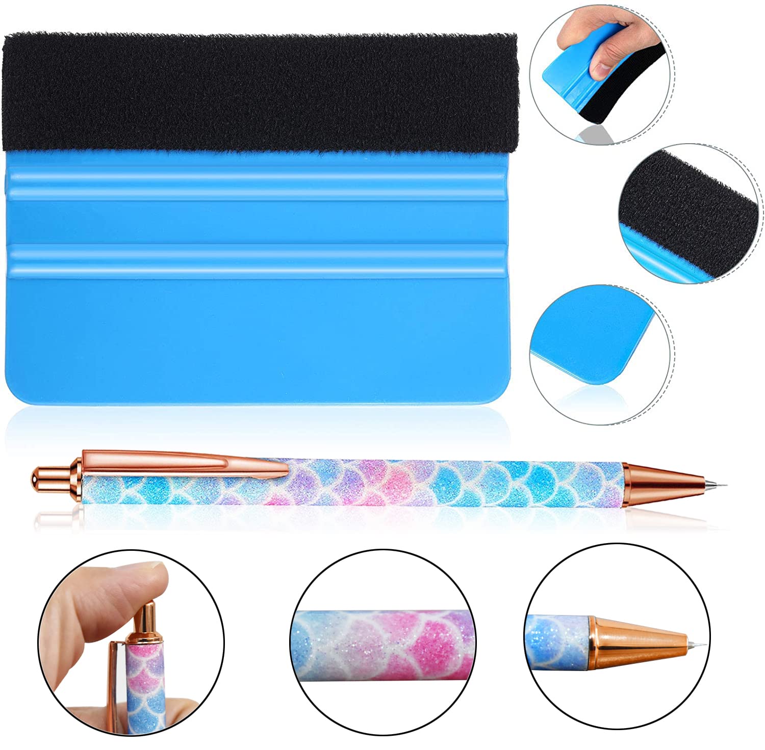 2-Piece Stainless Steel Retractable Air Release Weeding Tools for Vinyl & Craft Projects - Perfect for DIY, Scrapbooking, Sign Making & Decals (Multicolor)