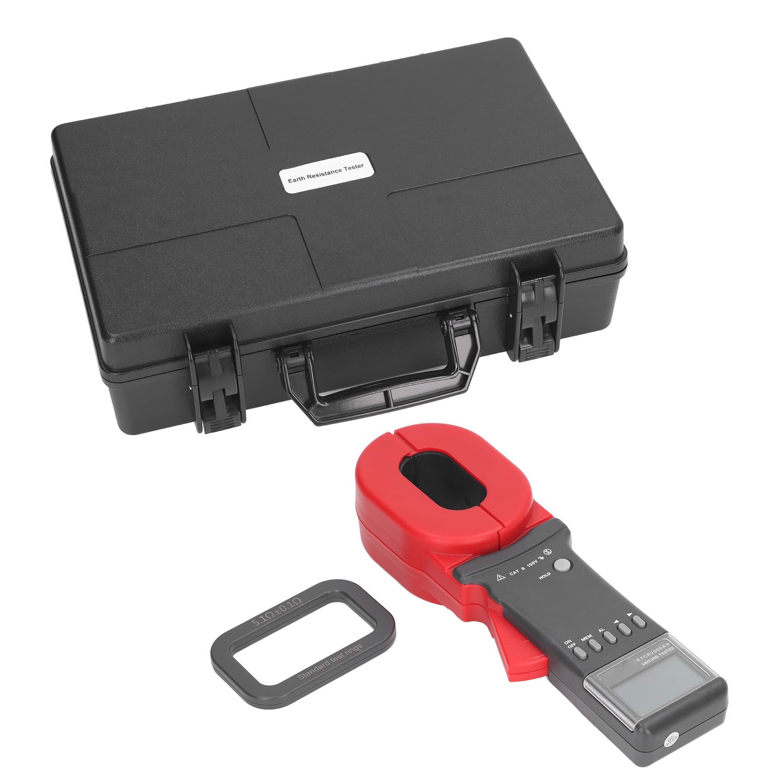 ETCR2000+ Digital Ground Resistance Tester - 0.01Ω to 1200Ω Range Clamp Meter for Electrical Safety Testing | Perfect for Industrial Maintenance, Solar Panel Systems & Home Electrical Inspections