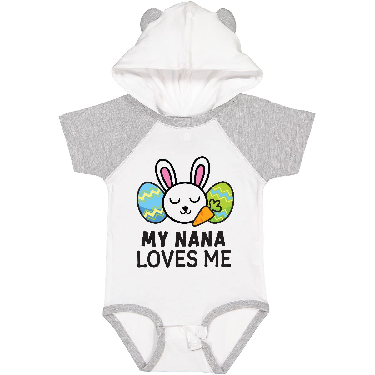 My Nana Loves Me Bunny Easter Baby Bodysuit - Cute Easter Outfit