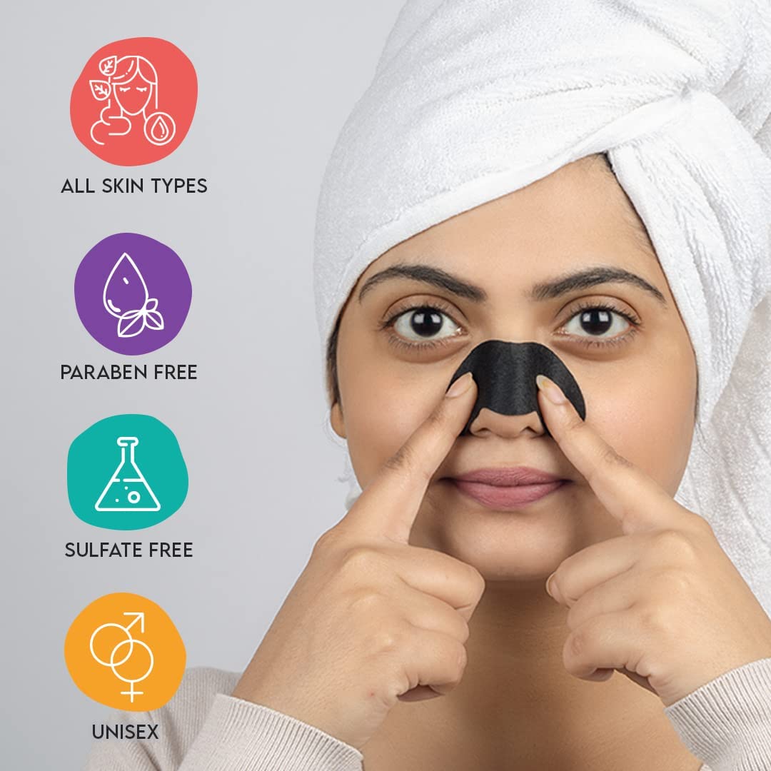 FURR By Pee Safe Blackhead Remover Bamboo Charcoal Nose Strips (6 Pack) - Deep Cleansing Pore Strips with Aloe Vera & Tea Tree Oil - Reduces Blackheads, Whiteheads, Excess Oil & Dirt - Gentle Skin Care for Men & Women - Perfect for Daily Facial Cleansing Routine