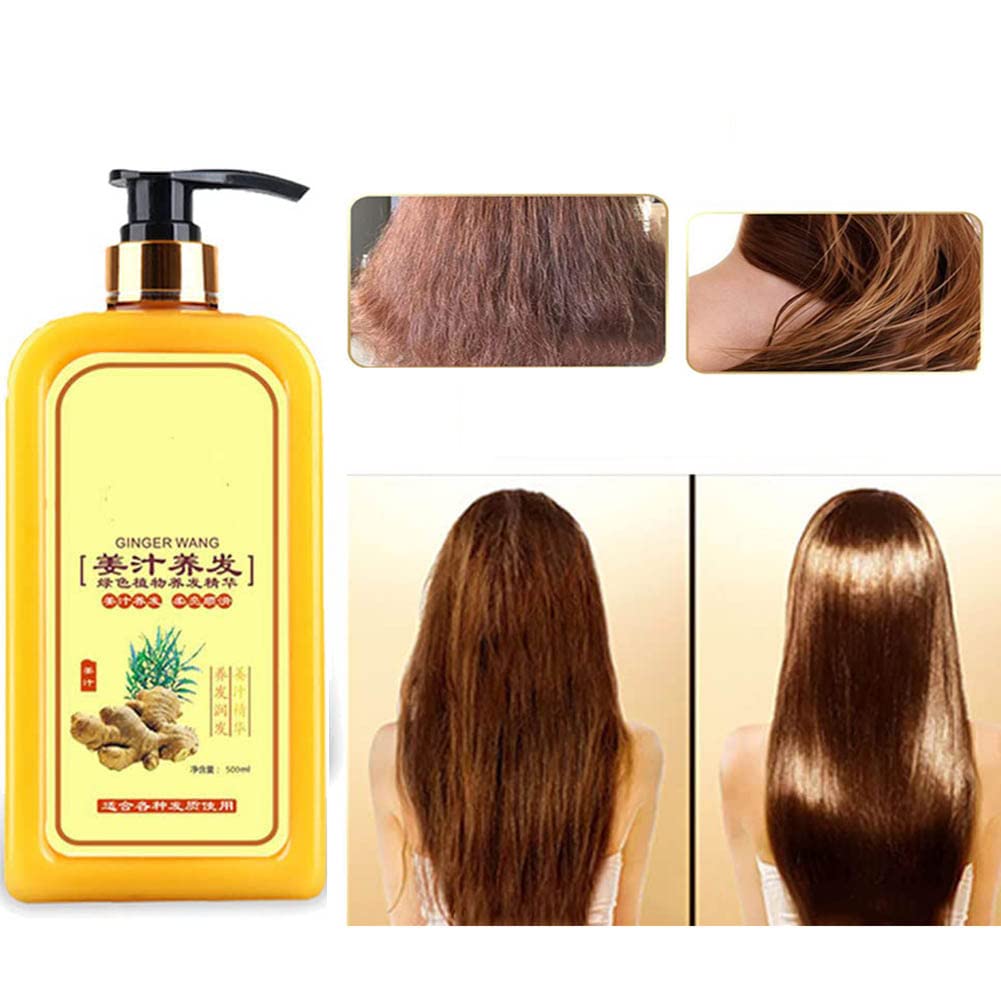 Ginaday Ginger Hair Growth Shampoo for Thinning Hair & Hair Loss - 280ml/500ml Natural Ginger Extract Shampoo for Men & Women - Stimulates Hair Follicles & Promotes Regrowth - Perfect for Daily Hair Care Routine & Scalp Health Maintenance