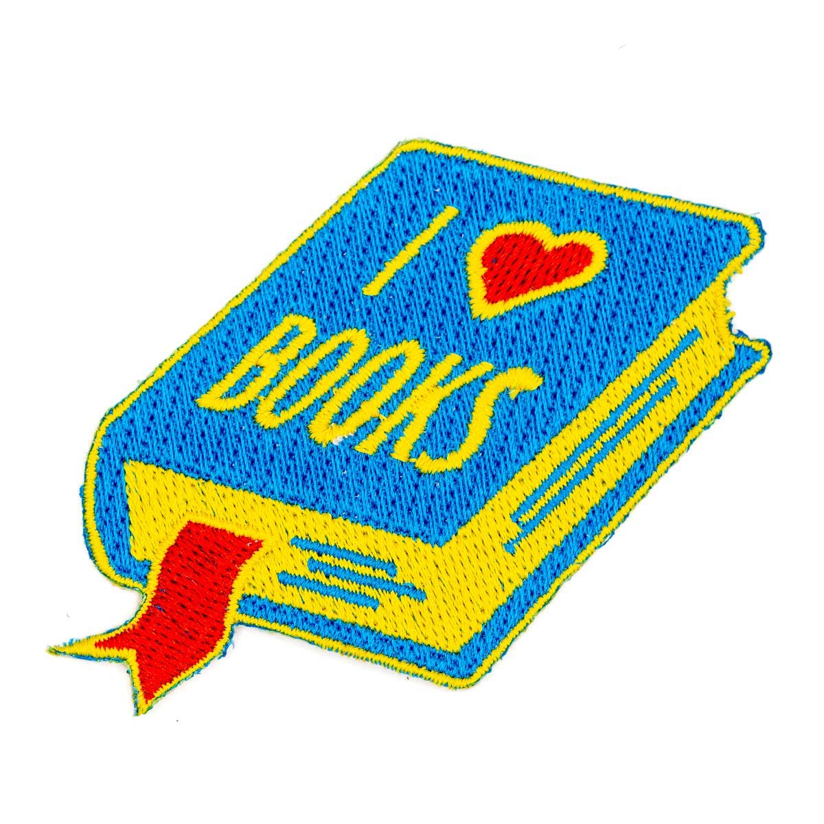 Heart Book Embroidered Iron-On or Sew-On Patch - DIY Craft Supplies for Jackets, Bags & Denim - Perfect for Book Lovers & Gifts