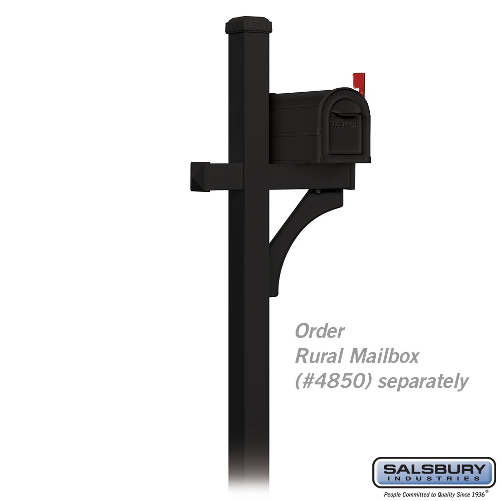 Salsbury Industries 4377BLK Black Arm Kit Replacement for Deluxe Post Roadside Mailbox - Durable Mailbox Accessory for Home & Rural Mail Delivery
