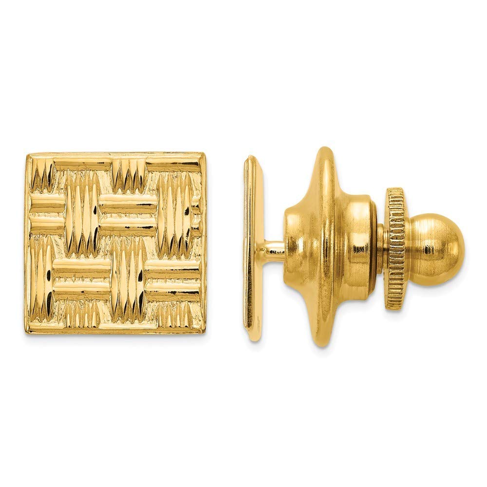 Roy Rose 14K Yellow Gold Tie Tack Pin - Elegant Men's Tie Accessory for Weddings, Business Meetings & Formal Events