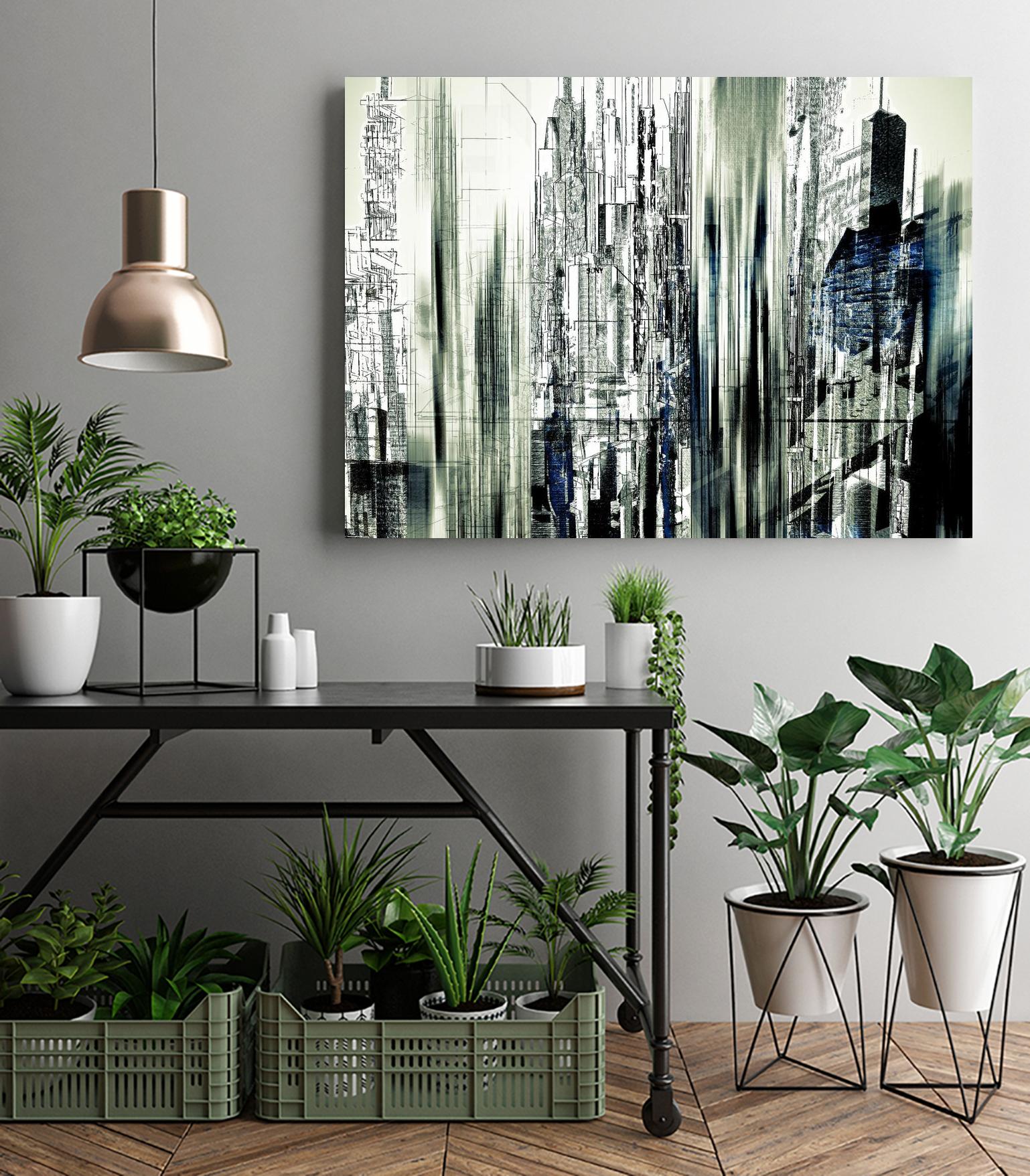 Abstract City Perspective II Wall Art - Modern Urban Landscape Painting for Home & Office Decor | Perfect for Living Room, Bedroom & Workspace
