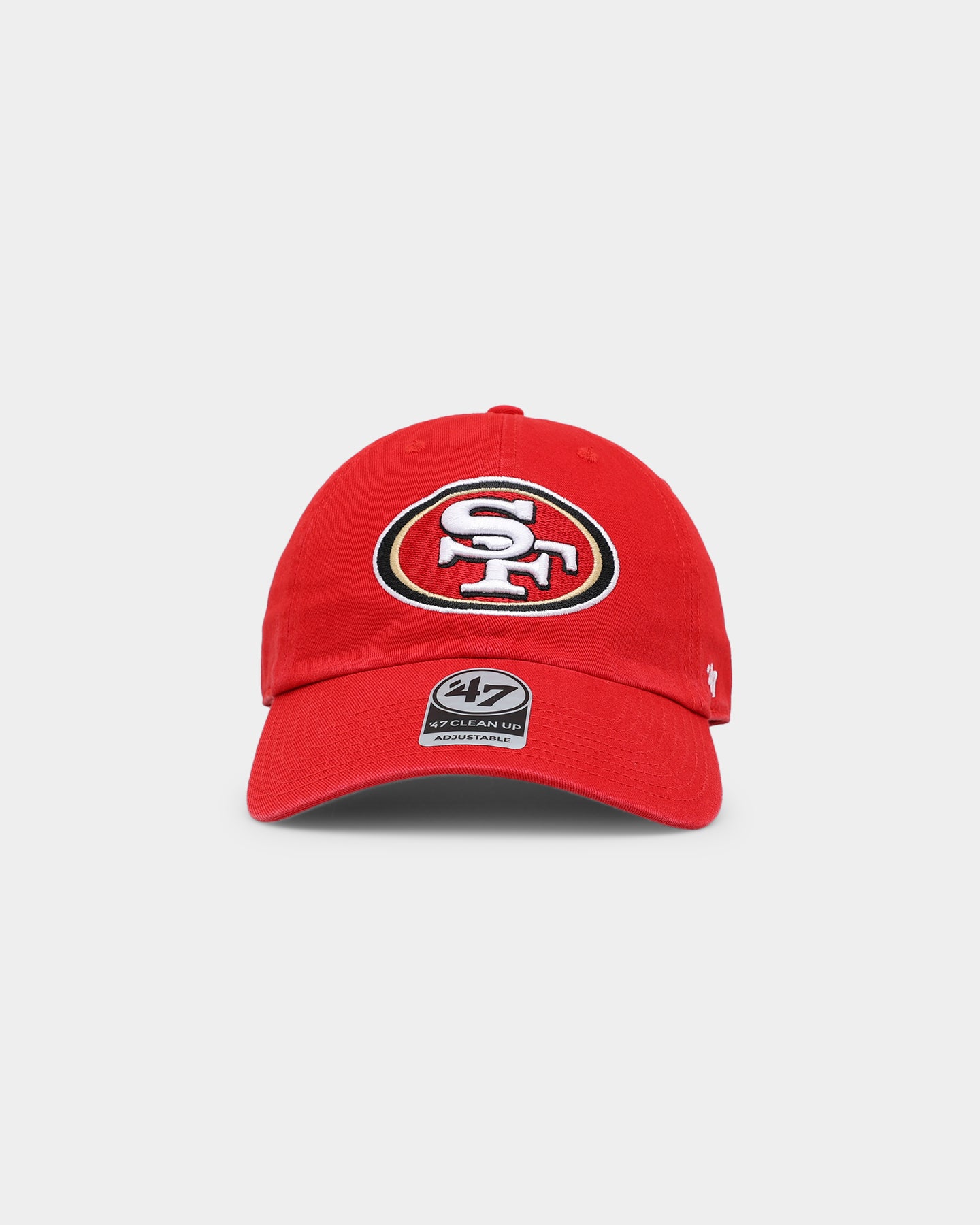 47 Brand Kids' San Francisco 49ers 47 Clean Up Strapback Cap - Adjustable Red Baseball Hat for Boys & Girls - Perfect for Football Games, School, and Outdoor Activities