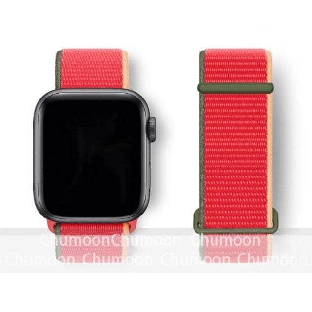 Adjustable Nylon Sport Band for Apple Watch 38mm 40mm 41mm 42mm 44mm 45mm - Durable Braided Weave Strap for Running, Workout & Outdoor Activities