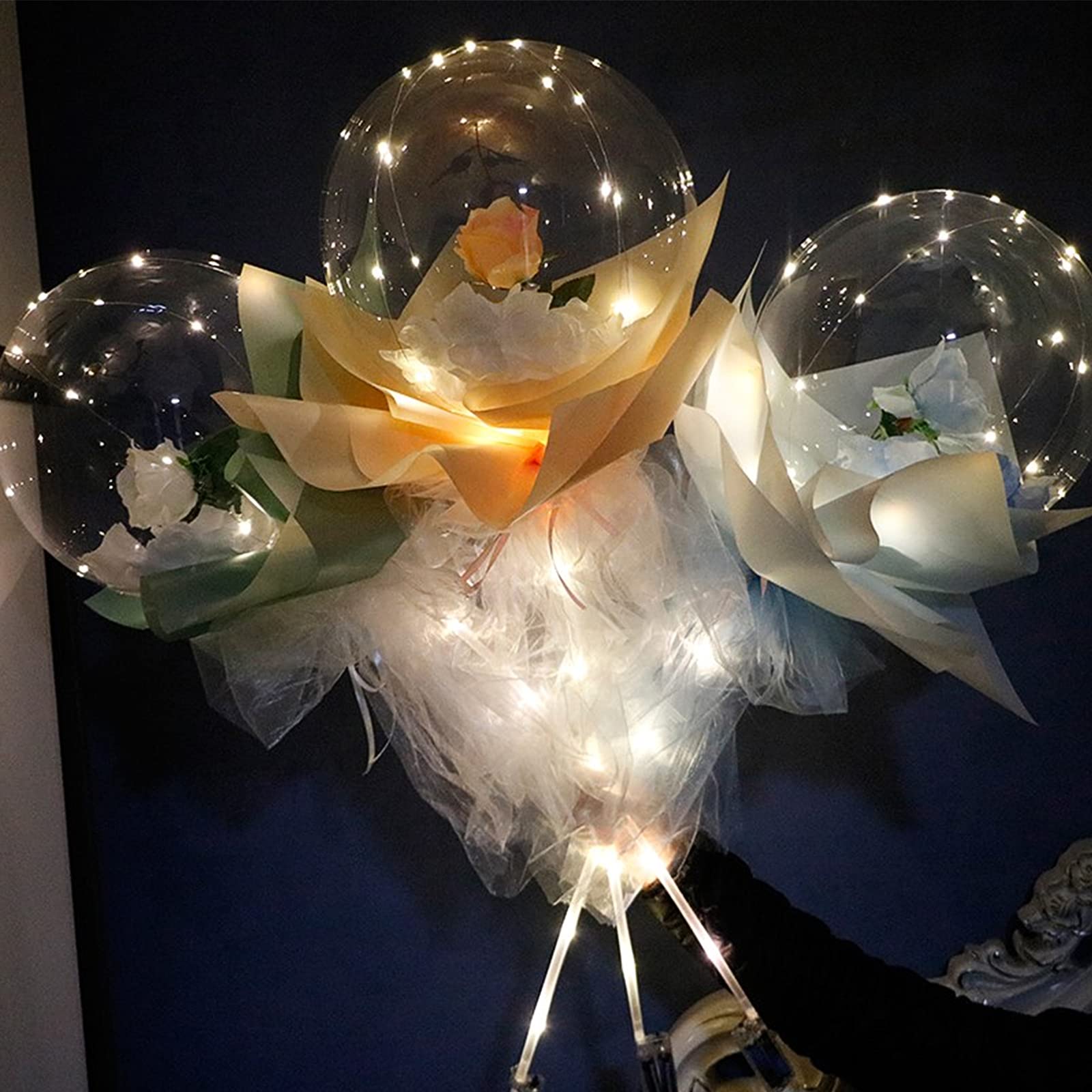 Sumind 40 Pcs Clear Bobo Balloons - Transparent Bubble Balloons for Stuffing (10/18/20/24 Inch) - Perfect for Valentine's Day, Christmas, Wedding & Birthday Party Decorations - Great for Balloon Arches, Centerpieces & Photo Backdrops