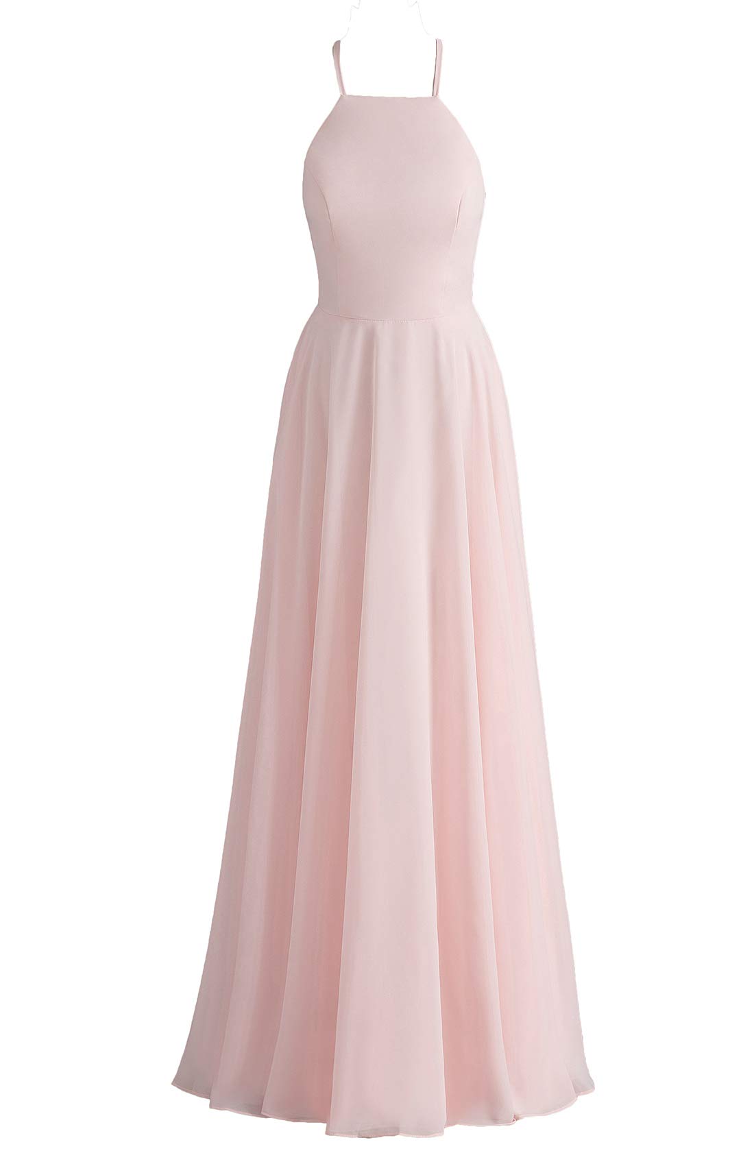 Kidadndy Sexy Spaghetti Strap Bridesmaid Dresses - Elegant Chiffon Long Formal Gown for Wedding Guest, Party & Special Occasions | Women's Evening Dress for Banquet, Prom & Cocktail Events