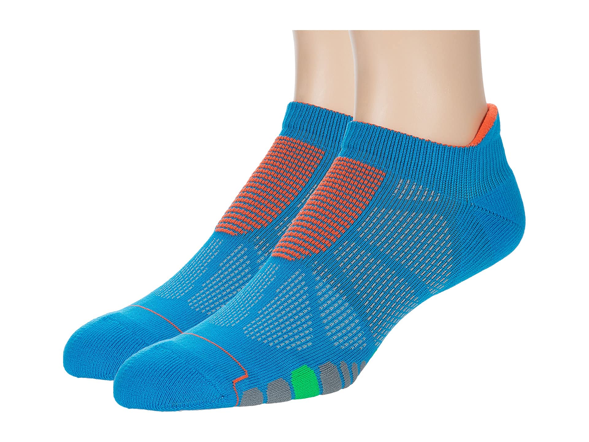 Phantom Run No Show Socks for Women & Men - 2 Pack, Non-Slip for Running & Sports