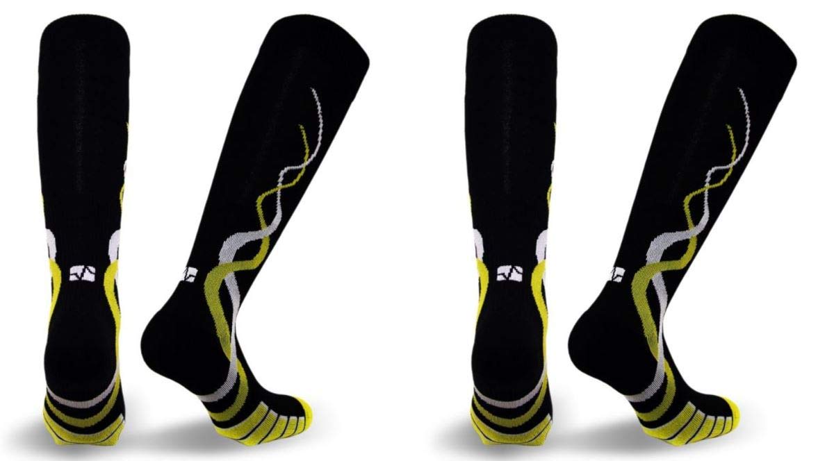 Vitalsox Women's Standard Compression Socks 15-20 mmHg, Black 2-Pair Pack, Small Size - Perfect for Running, Travel & Nurse Work, Improve Circulation & Reduce Swelling