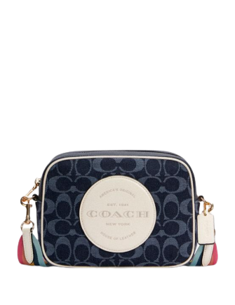 Coach Dempsey Camera Bag in Signature Jacquard with Patch - Stylish Crossbody Purse for Women, Perfect for Travel, Work & Everyday Use