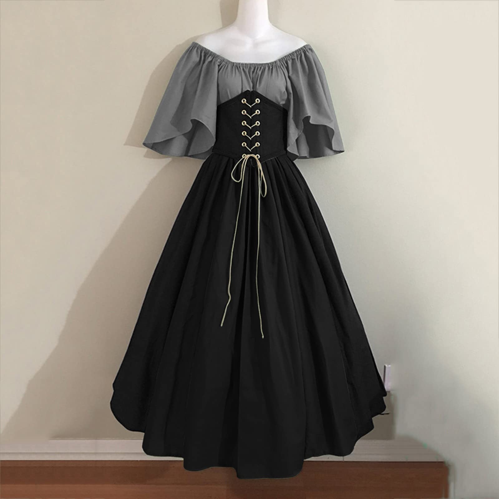 Qixiu Women's Halloween Midi Dress - Elegant Sheath Dress with Dolman Sleeves & Strappy Design, Perfect for Cocktail Parties, Costume Events & Casual Wear | Flattering Fit for Women & Girls