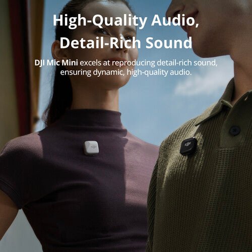 DJI Mic Mini Clip On Wireless Microphone Transmitter - 2.4GHz Lavalier Mic with Built-In Recording for Vloggers, YouTubers & Content Creators (Infinity Black) - Perfect for Interviews, Live Streaming & Outdoor Shooting