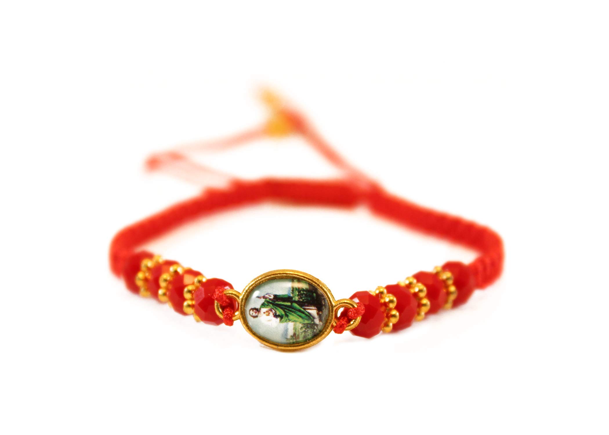 St. Jude Red String Adjustable Bracelet with Red Bead - Protection & Luck Charm for Men & Women | Perfect for Daily Wear, Gifts & Spiritual Blessings