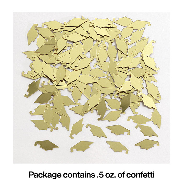 12-Piece Bulk Gold Graduation Confetti - Perfect for Graduation Parties, Cap Decorations & Celebration Events