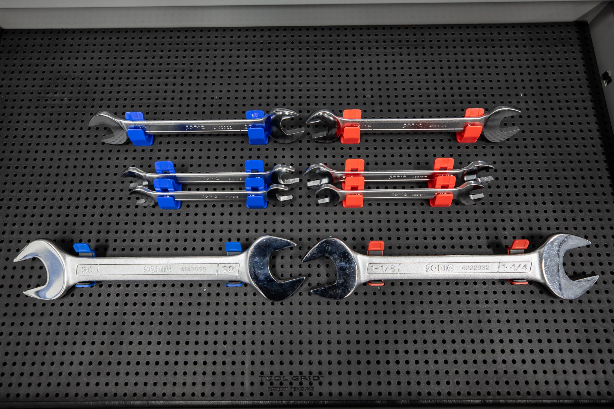 Tool Grid Wrench Holder - Heavy Duty Organizer for Mechanics & DIY - Perfect for Garage, Workshop & Toolbox Organization