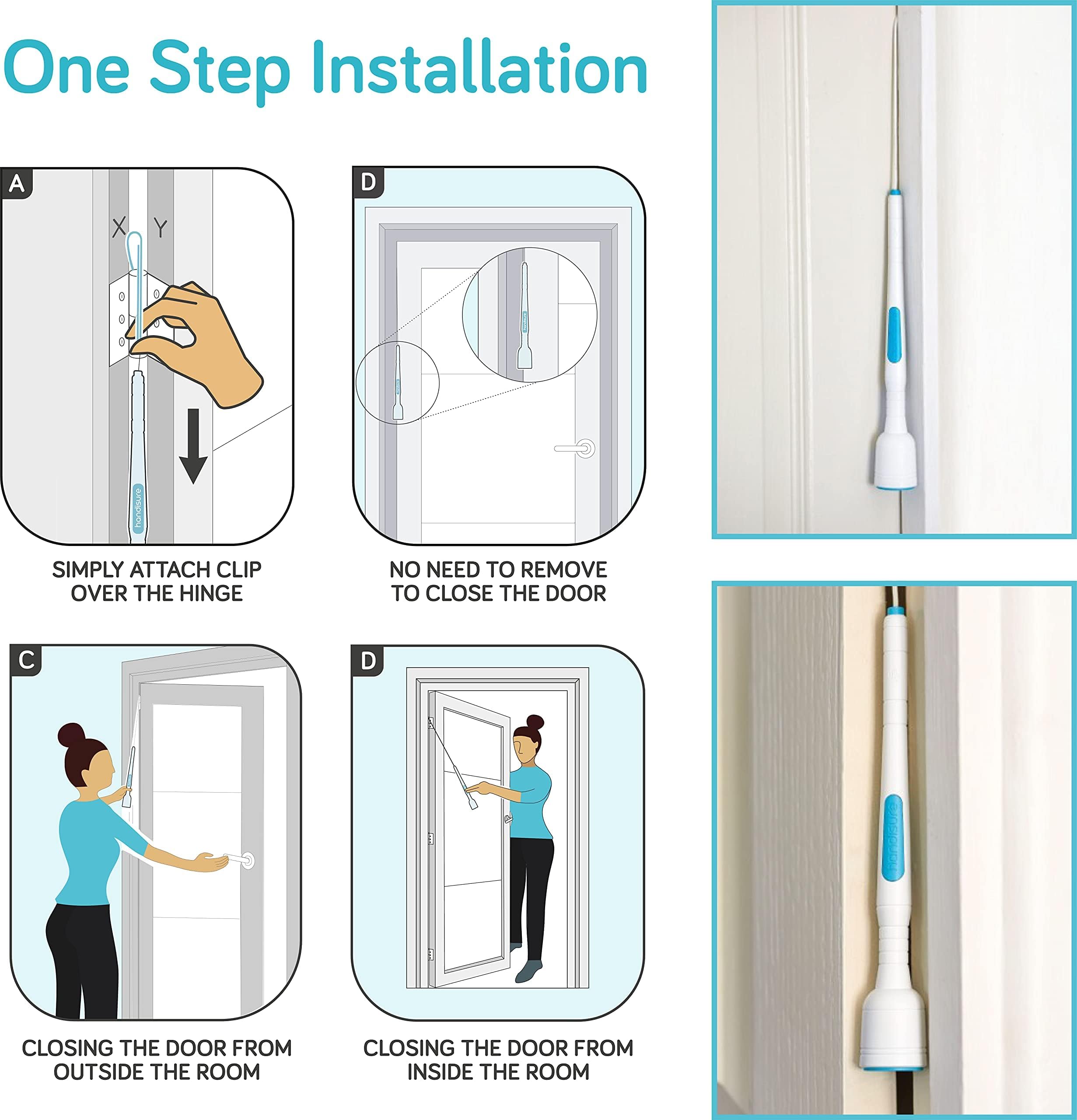 2-in-1 Child Safety Door Pinch Guard - Automatic Hinge & Lock Side Protection - Award-Winning Baby Proof Door Stopper - Easy Installation Finger Guard for Home & Nursery Safety