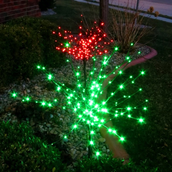 36 LED Twinkle Light Burst Twig Bush - Outdoor/Indoor Fairy Lights for Garden, Wedding, Party & Home Decor - Battery Operated Wire Branch Lights for Christmas, Patio and Landscape Lighting