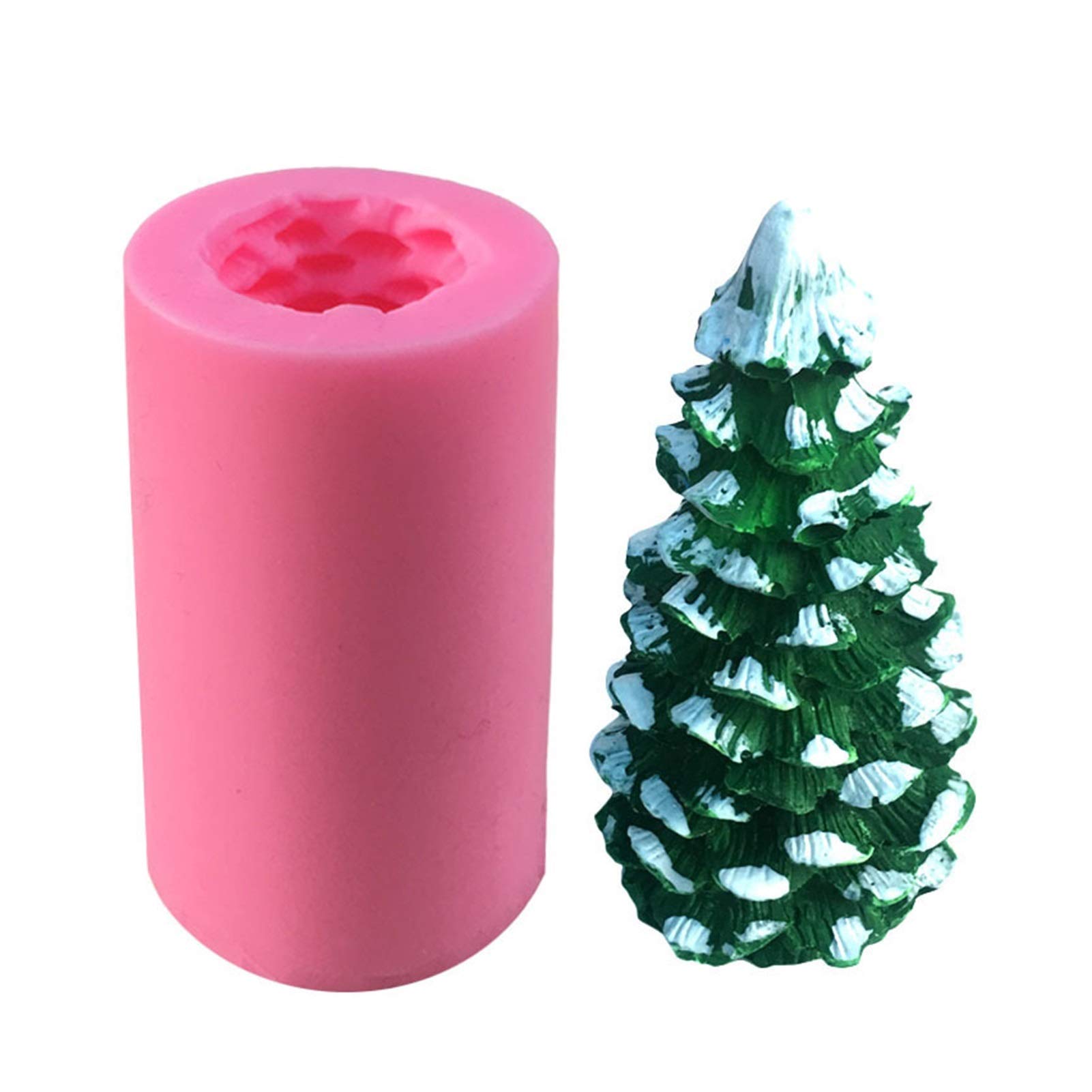 WLYUE 3D Christmas Tree Silicone Molds - 2 Pack for Soap, Candle, Chocolate & Cake Decorations | DIY Holiday Baking & Crafting Supplies for Christmas Gifts & Party Decor