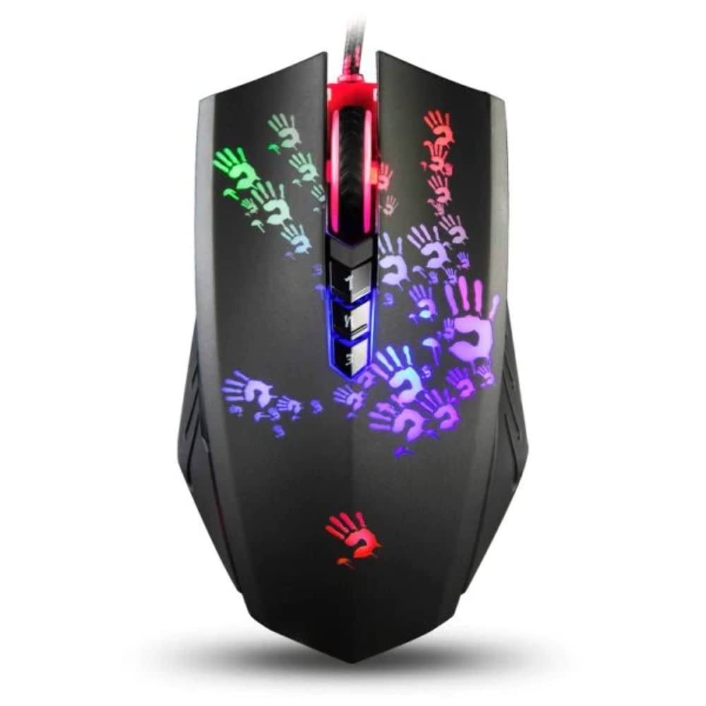 A4 Tech Bloody Blazing A60 Gaming Mouse with Scroll Wheel for PC & Mac - High Precision 2-Way Gaming Mouse for FPS, MMO & Office Work