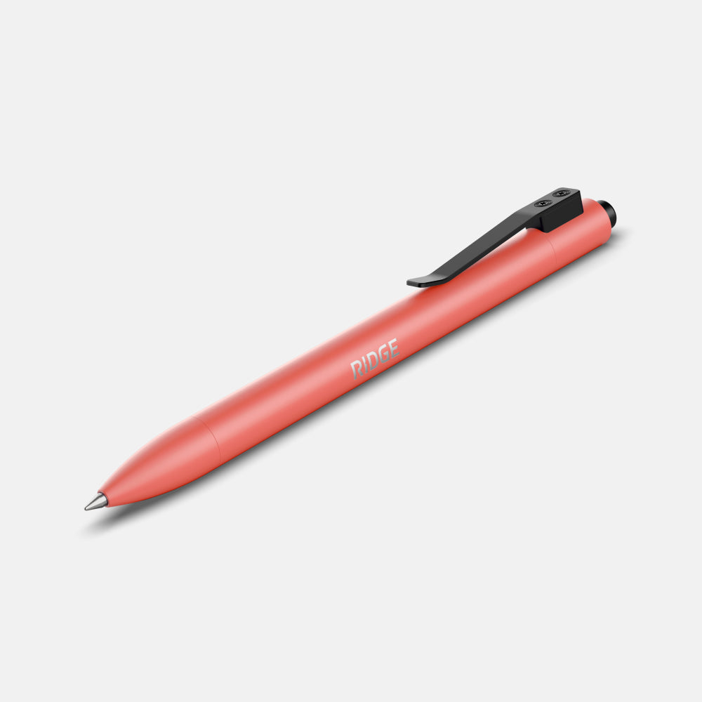 Premium Ridge Click Pen - Smooth Writing Coral Ballpoint Pen for Office, School & Everyday Use