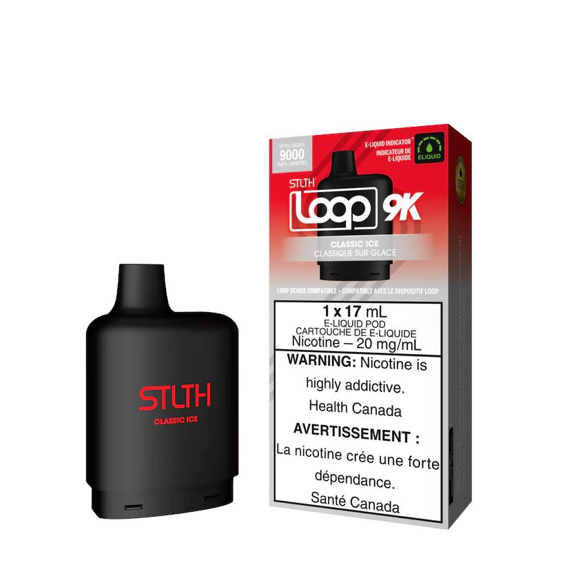 STLTH Loop 9K Classic Ice Disposable Vape - Smooth & Refreshing Mint Flavor for On-The-Go Vaping | Perfect for Travel, Work Breaks & Social Events