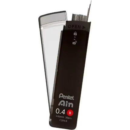 Pentel Ain Polysheath Pencil Lead Refills - 0.5mm HB #2 Graphite for Mechanical Pencils - Smooth Writing for School, Office & Sketching