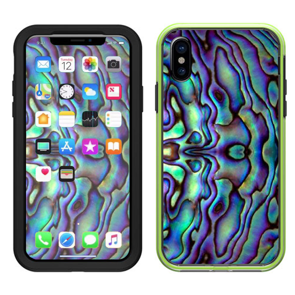 Durable Abalone Sea Shell Design iPhone X Case - Shatterproof, Waterproof, Shockproof Protective Cover for iPhone X (Green, Blue, Purple) | Perfect for Outdoor Adventures, Travel & Daily Protection