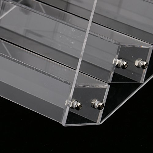 4-Tier Acrylic Makeup Organizer - Clear Nail Polish Display Stand & Cosmetic Storage Rack for Salon, Bathroom Vanity, and Retail Store Organization