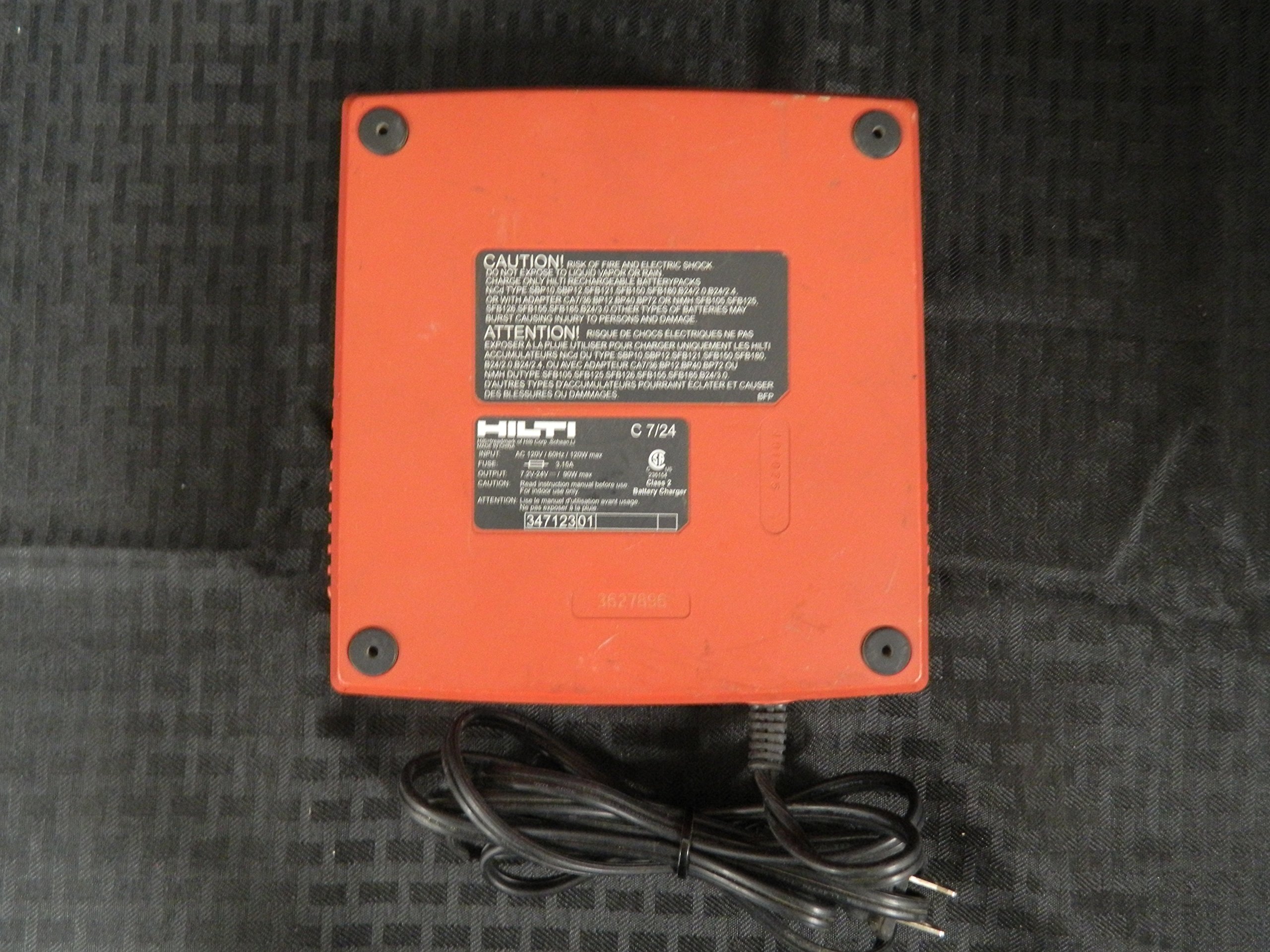 Hilti C 7/24 Battery Charger for Cordless Power Tools - Fast Charging & Durable (Item No. 00378449) - Perfect for Construction Sites & Professional Workshops