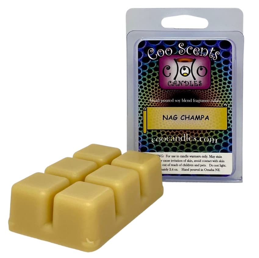 3 Pack Soy Blend Wickless Candle Bars Wax Melts - Nag Champa Scented Flameless Candles for Home Aromatherapy, Relaxation & Stress Relief