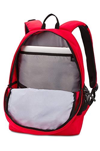 SWISSGEAR 2821 Laptop Backpack for Men & Women - 17 Inch Water Resistant Travel Backpack with USB Charging Port (Red) - Perfect for Work, School & Business Travel