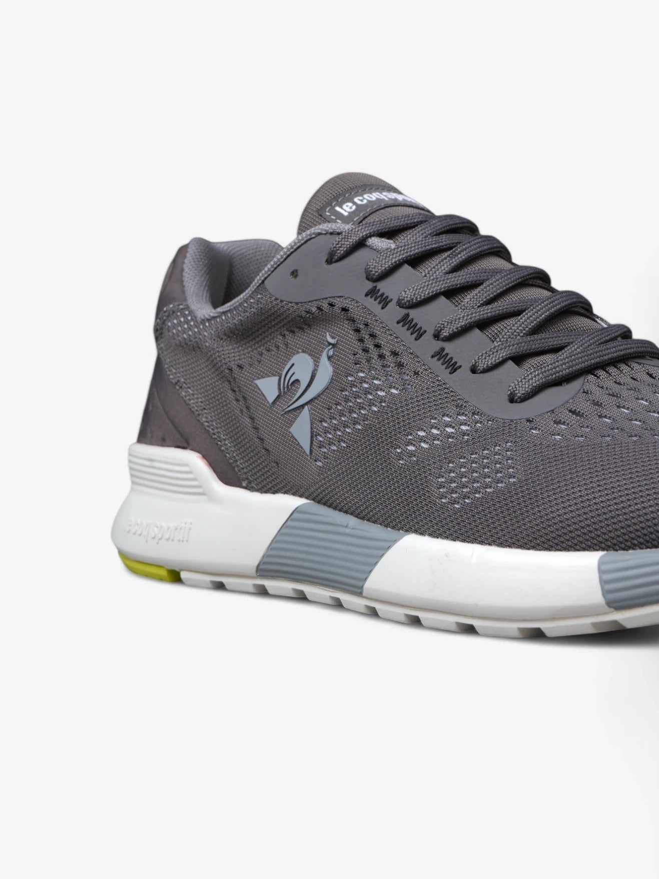 Le Coq Sportif R Pro Running Shoes - Grey, White & Green - Lightweight Sneakers for Men & Women | Perfect for Jogging, Gym & Casual Wear