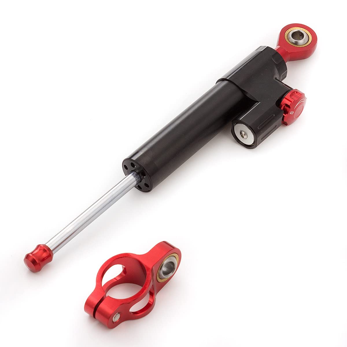 Universal Carbon Fiber Steering Damper Stabilizer for VSETT 10+ Electric Scooter - Vibration Reduction & Enhanced Control (Black) - Perfect for Commuting & Off-Road Riding