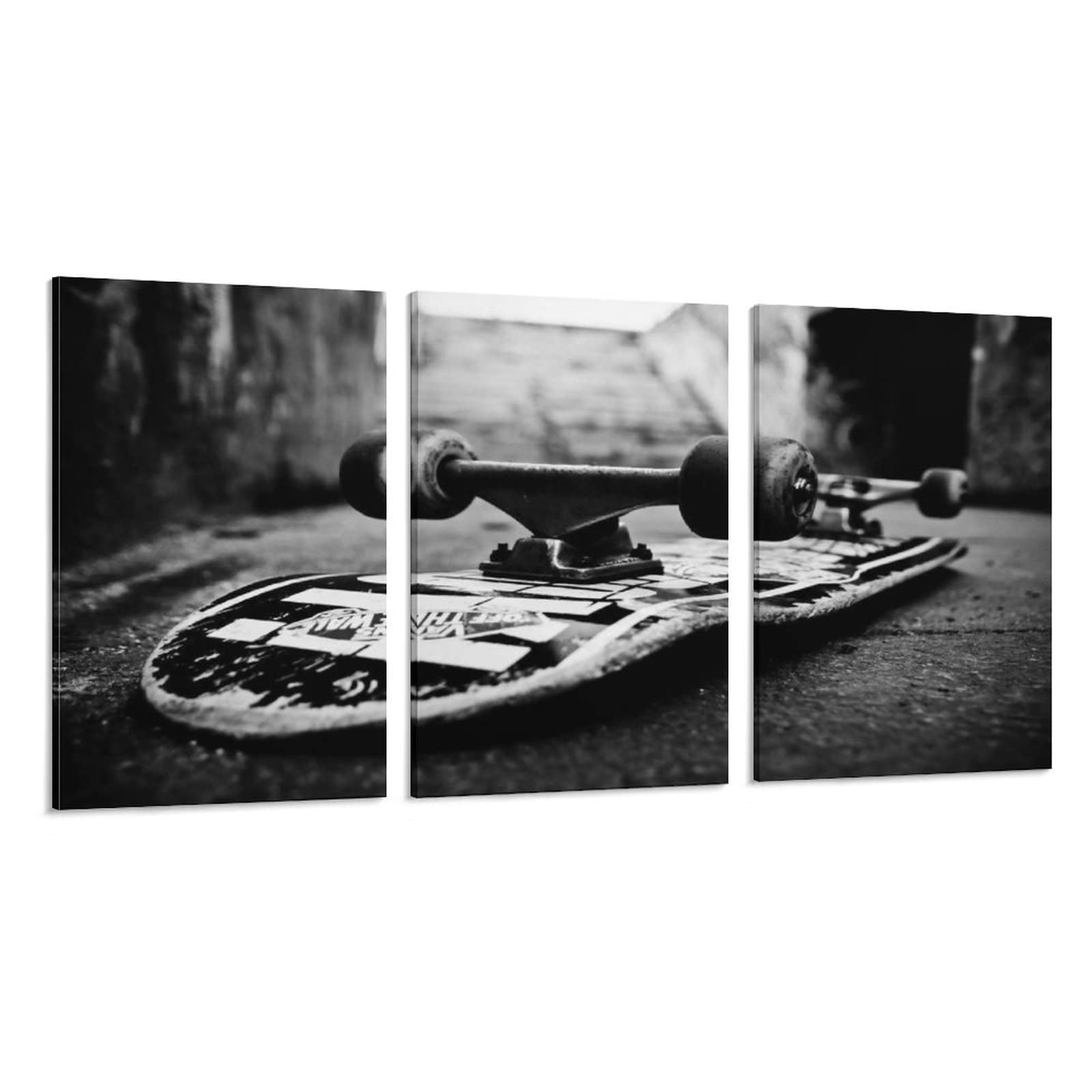 24x36 Inch (60x90cm) Black and White Skateboard Poster - Premium Wall Art for Room Decor, Bedroom, Living Room & Office | Durable Poster Frame for Stylish Wall Decoration