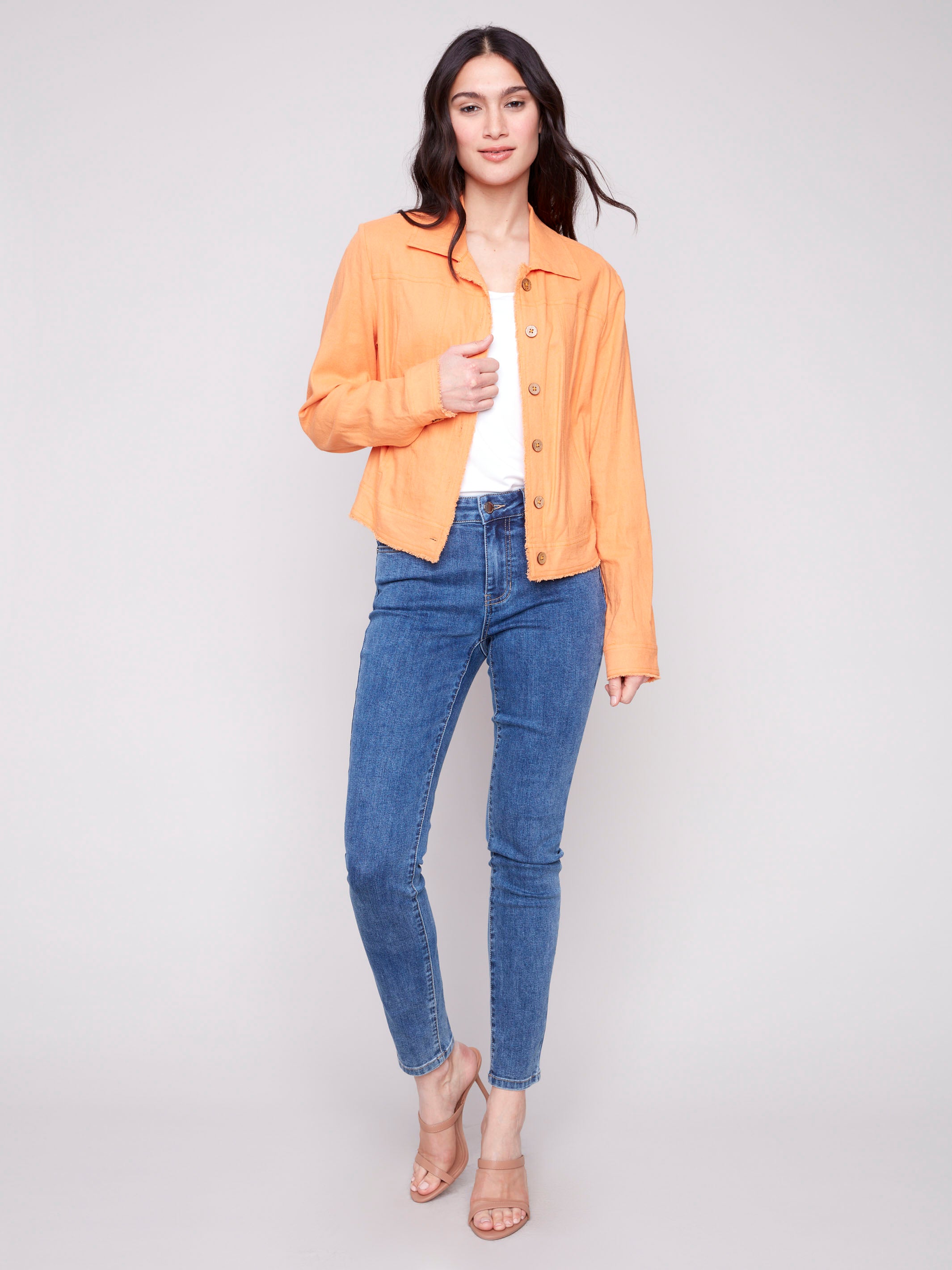 Stylish Linen Blend Jacket for Women - Lightweight & Breathable Summer Cover-Up - Perfect for Beach, Travel, and Casual Outings