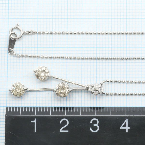 18K White Gold Necklace with Brown Diamond Pendant - Elegant Jewelry for Women, Perfect for Weddings, Anniversaries & Special Occasions