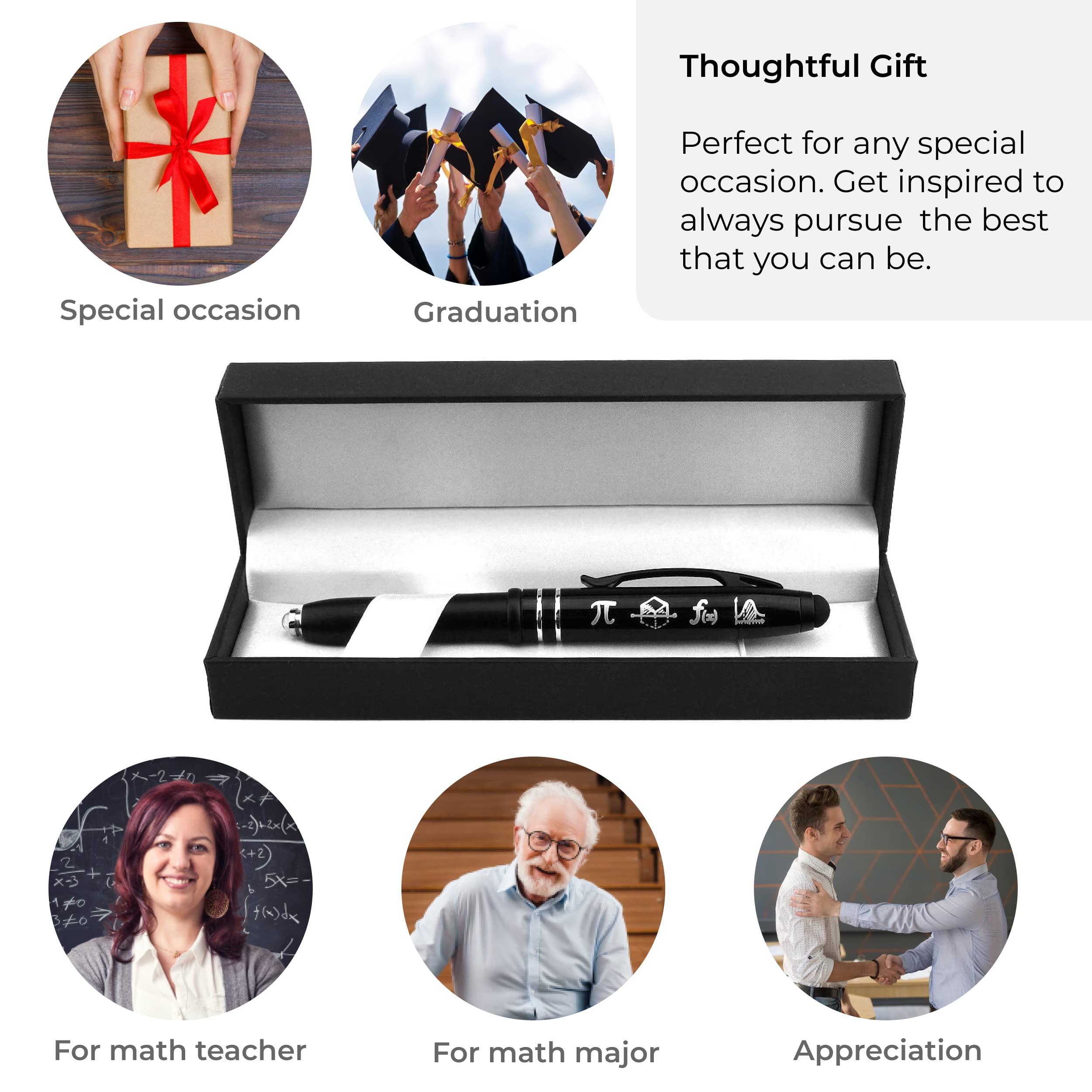 Premium Mathematical Symbol Ballpoint Pens Set - Smooth Fine Point Black Ink Pens for School, Office & Gifts - Ideal for Teachers, Students & Professionals - Perfect for Note-Taking, Journaling & Everyday Writing Tasks